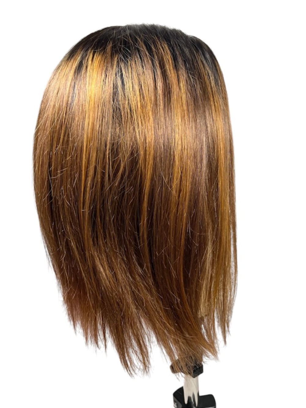 Unice Dark Root Blonde Highlight Human Hair 12 Inch Bob Wig